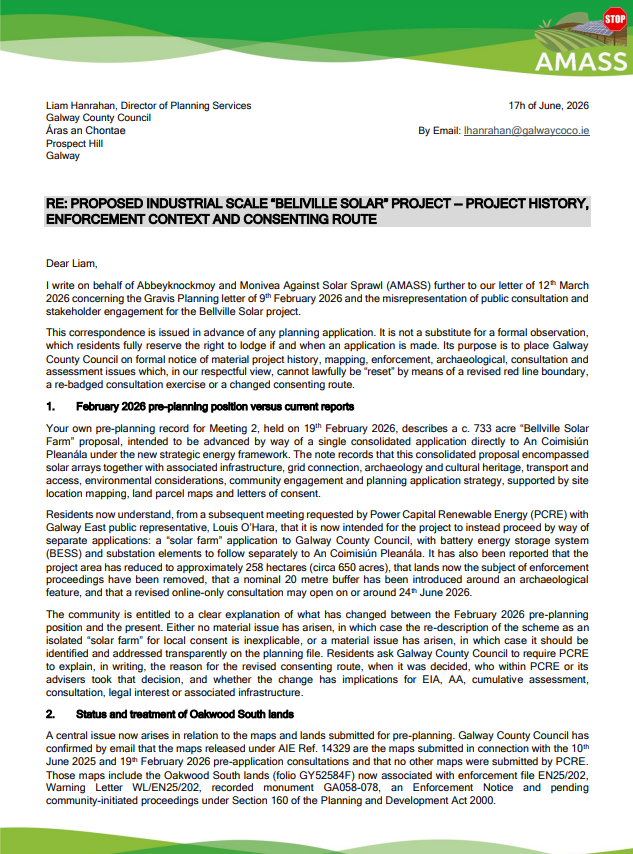 17 June 2026 – AMASS Letter to Galway County Council