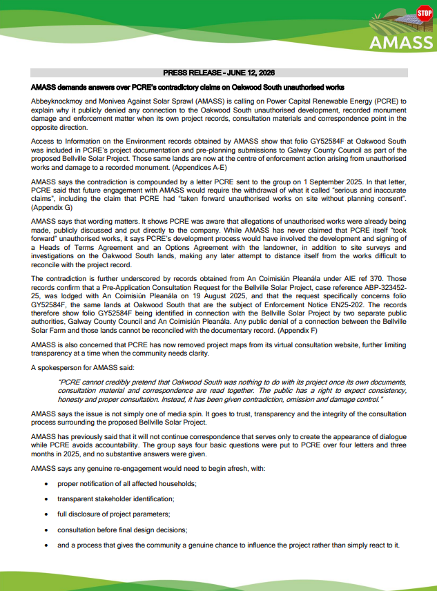 12 June 2026 – AMASS Press Release on Oakwood South